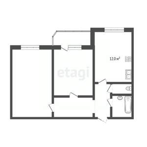 2-к квартира, вторичка, 60м2, 2/9 этаж