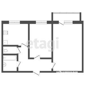 2-к квартира, вторичка, 50м2, 3/9 этаж