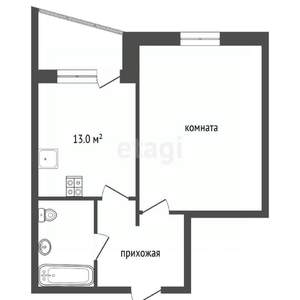 1-к квартира, вторичка, 50м2, 19/20 этаж