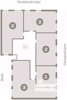 3-к квартира, вторичка, 91м2, 2/8 этаж