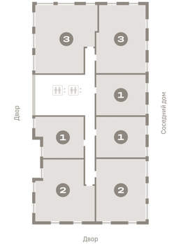 2-к квартира, вторичка, 72м2, 11/16 этаж