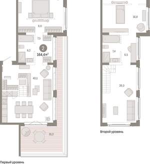 2-к квартира, вторичка, 164м2, 11/11 этаж