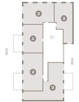 1-к квартира, вторичка, 90м2, 2/11 этаж