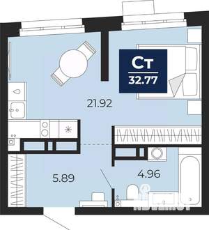 Студия квартира, вторичка, 33м2, 9/23 этаж