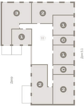 2-к квартира, вторичка, 95м2, 2/16 этаж
