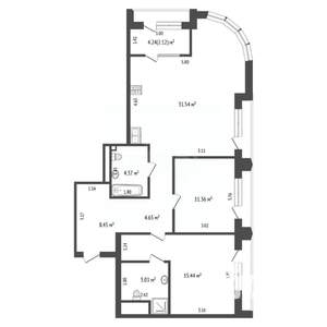 2-к квартира, вторичка, 82м2, 9/9 этаж