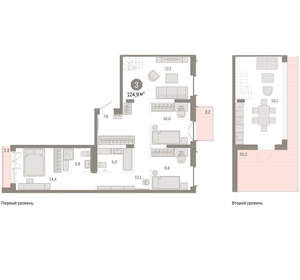 3-к квартира, вторичка, 125м2, 7/16 этаж