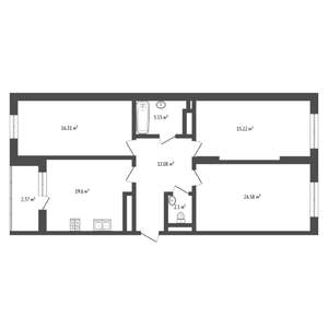 3-к квартира, вторичка, 99м2, 18/20 этаж