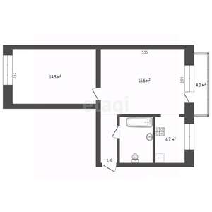 2-к квартира, вторичка, 45м2, 2/5 этаж