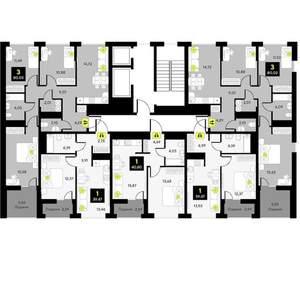 3-к квартира, вторичка, 80м2, 4/14 этаж