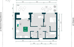 2-к квартира, вторичка, 86м2, 1/7 этаж