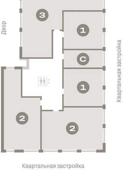 1-к квартира, вторичка, 44м2, 2/9 этаж