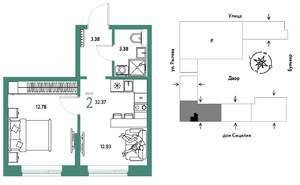 2-к квартира, вторичка, 32м2, 9/24 этаж