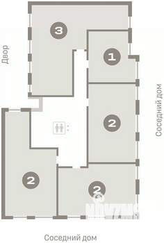 3-к квартира, вторичка, 91м2, 2/7 этаж