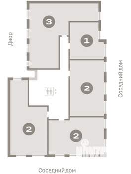 2-к квартира, вторичка, 71м2, 3/7 этаж