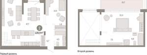 2-к квартира, вторичка, 129м2, 7/11 этаж