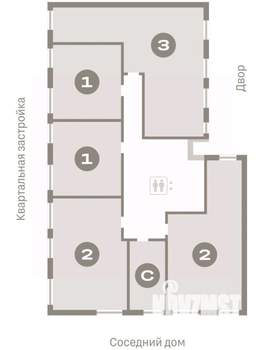 2-к квартира, вторичка, 71м2, 4/7 этаж