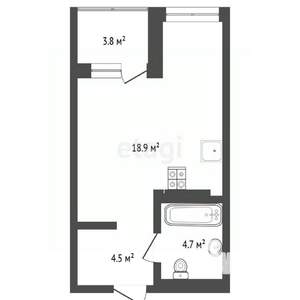 Студия квартира, вторичка, 33м2, 6/18 этаж
