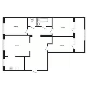 4-к квартира, вторичка, 76м2, 1/9 этаж