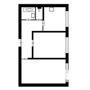 2-к квартира, вторичка, 51м2, 1/9 этаж