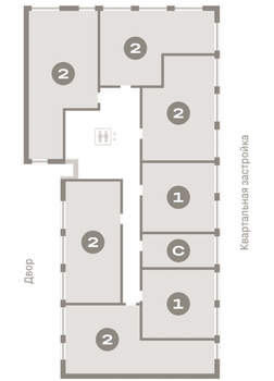 2-к квартира, вторичка, 73м2, 2/9 этаж