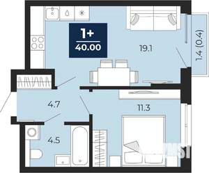 1-к квартира, вторичка, 40м2, 5/16 этаж