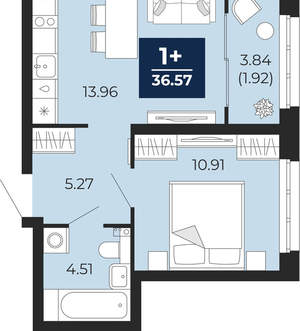 1-к квартира, вторичка, 37м2, 19/22 этаж