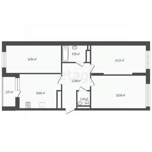 3-к квартира, вторичка, 99м2, 18/23 этаж