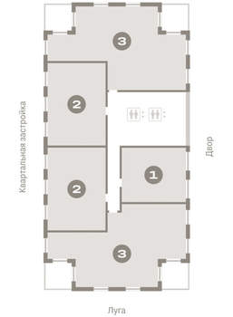 2-к квартира, вторичка, 65м2, 17/17 этаж