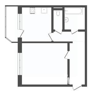 1-к квартира, вторичка, 38м2, 2/10 этаж