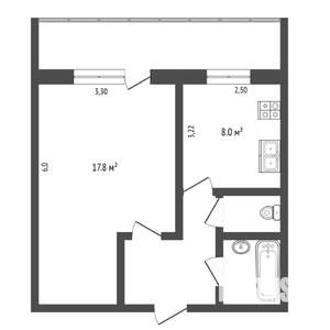 1-к квартира, вторичка, 35м2, 2/9 этаж