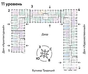 1-к квартира, вторичка, 42м2, 11/15 этаж