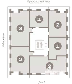 1-к квартира, вторичка, 46м2, 5/9 этаж