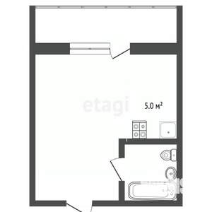 Студия квартира, вторичка, 20м2, 4/5 этаж
