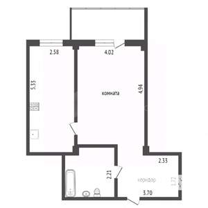 1-к квартира, вторичка, 46м2, 5/18 этаж