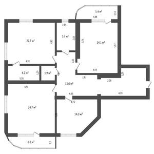 3-к квартира, вторичка, 125м2, 5/16 этаж