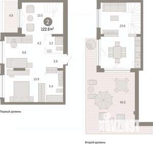 2-к квартира, вторичка, 123м2, 8/8 этаж
