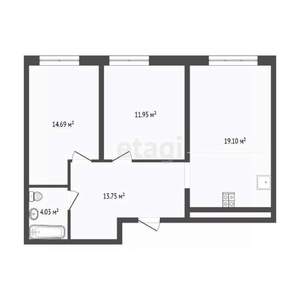 2-к квартира, вторичка, 63м2, 10/15 этаж
