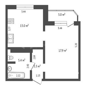 1-к квартира, вторичка, 40м2, 10/14 этаж