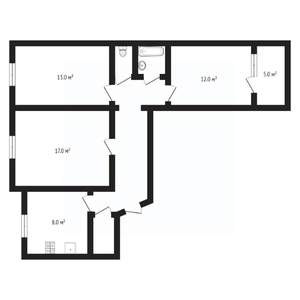 3-к квартира, вторичка, 66м2, 9/9 этаж