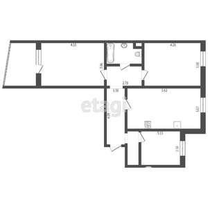 3-к квартира, вторичка, 66м2, 6/9 этаж