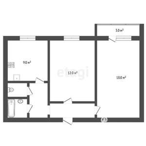 2-к квартира, вторичка, 50м2, 4/9 этаж
