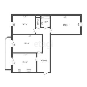 3-к квартира, вторичка, 93м2, 7/8 этаж