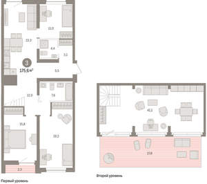 3-к квартира, вторичка, 176м2, 8/10 этаж