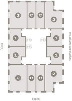 1-к квартира, вторичка, 34м2, 10/25 этаж