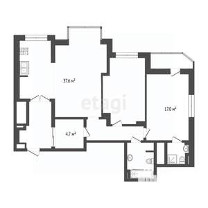 2-к квартира, вторичка, 105м2, 11/14 этаж