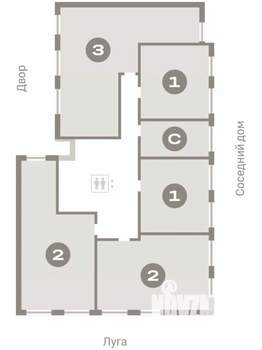 3-к квартира, вторичка, 86м2, 3/7 этаж