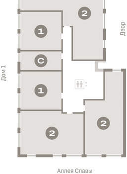 2-к квартира, вторичка, 72м2, 3/16 этаж