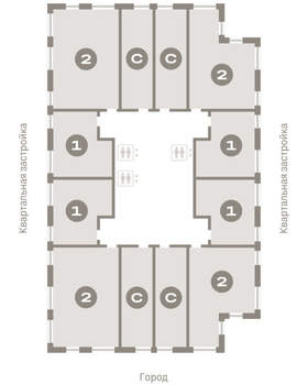 2-к квартира, вторичка, 64м2, 9/25 этаж