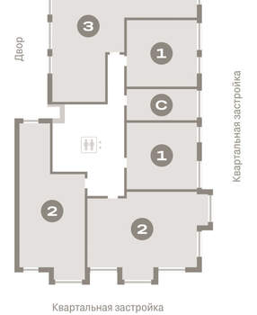 2-к квартира, вторичка, 77м2, 4/9 этаж